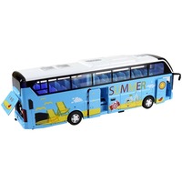 Modelo de Autobús de Aleación Realista con Sonido y Luz, Función de Retroceso para Niños, Escala 1:32
