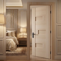 Porte intérieure moderne en bois, design simple, stratifiée, insonorisée, pour chambre d'appartement, villa, hôtel