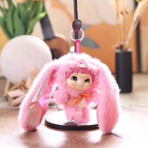 Lindo colgante de gabinete de bebé con cara de vinilo de 15cm, muñeco de juguete de peluche Súper suave, relleno de algodón PP para llavero de cumpleaños, accesorio de bolsa Wakuku - Product Image 2