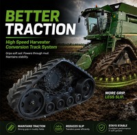 Système de chenilles en caoutchouc robustes et personnalisées Kangtui de haute qualité pour moissonneuse-batteuse, flottation améliorée, garantie 1 an pour John Deere
