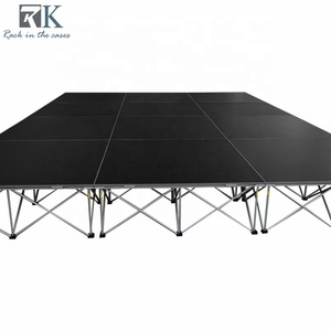 Scène de concert portable Quick Drum, plateforme de scène 4x4 pieds, scène DJ en aluminium pour événements - Product Image 1