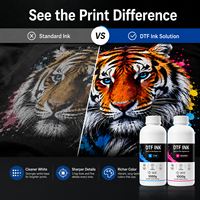 Tinta DTF Berbasis Air Premium 1000ml Anti Penyumbatan Tinta Pigmen untuk Printhead Epson I3200 XP600 CMYK Putih Pemasok Grosir