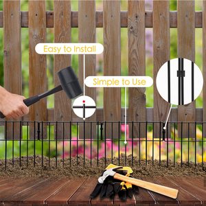 Clôture métallique durable, imperméable, résistante à la corrosion et à la rouille, flexible pour enclos carrés ou incurvés, à fixer au sol. - Product Image 3
