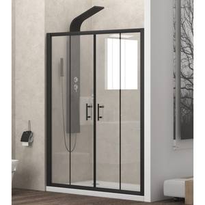 Kamalu KFN6000 doppio scorrevole Anti-calcare doccia nicchia 200cm telaio nero porte doccia - Product Image 5