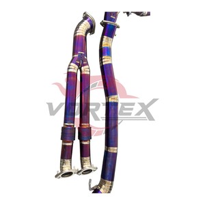 Vortex 102mm Titanium Valvetronic Exhaust for Nissan GTR R35 Purple Catback Muffler with Y Pipe <b>Kit</b> - Product Image 3