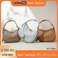 Nouveau Sac à Main Demi-Lune en Cuir Pleine Fleur pour Femme, Collection Été 2026, Luxe, Vente en Gros, Personnalisable, Fermeture Éclair Minimaliste