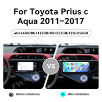 ZWNAV Écran 15,8 pouces Carplay pour Toyota Prius c Aqua 2011-2017 Lecteur multimédia GPS WIFI Écran tactile Radio de voiture Wirecarplay