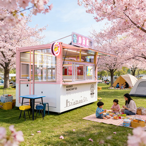 Camión de Comida Móvil Rosa con Letrero LED y Ventana de Servicio para Eventos al Aire Libre - Product Image 1