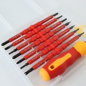 Juego de destornilladores para electricista Weeks, 7 piezas, acero Cr V, herramienta de reparación con acabado cromado magnético para telecomunicaciones - Product Image 3