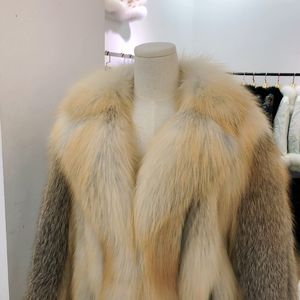 Женская длинная Меховая куртка большого размера - Product Image 5