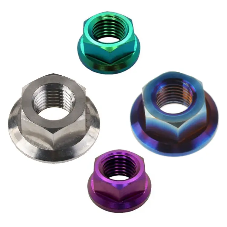 Hex flange nut metal insert lock nut m14 m4 m30 m5 m28 m15 m12x1.5 gr5 titanium flange nuts