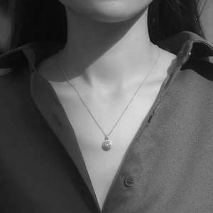 Collana pendente moda donna Moissanite 1-2 CT D colore VVS1 nitidezza argento 925 18K placcatura in oro - Product Image 5