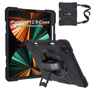 Chống sốc tay chủ dây đeo vai Silicone đứng trường hợp máy tính bảng cho iPad Pro 12.9 trường hợp máy tính bảng bìa cho iPad trường hợp 12.9 - Product Image 1