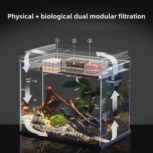 Aquarium rectangulaire en verre moderne de haute qualité JSD YE 34L, filtration intégrée automatique, nettoyage facile, motif floral pour <span class=keywords><strong>Tetra</strong></span> - Product Image 4