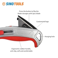 Couteau de coupe industriel rétractable avec lame de couteau utilitaire sk5