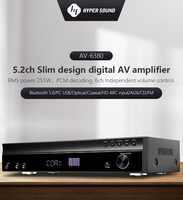 5.1ch BT5.0 sınıf D alüminyum ev sineması amplifikatör yüksek güç ses ark FM 360 Surround ses