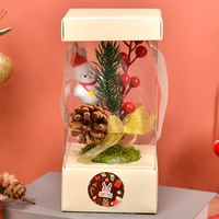 Panier-cadeau de Noël du Père Noël, décoration de table de fête, arrangement festif fait main, boîte-cadeau de Noël