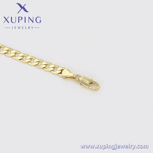 महिलाओं के लिए आभूषण <span class=keywords><strong>14k</strong></span> गोल्ड प्लेटेड फैशन क्यूबन चेन - Product Image 6