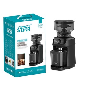 Molinillo de café WinningStar de 65 velocidades ajustables con temporizador y función de vertido. - Product Image 1