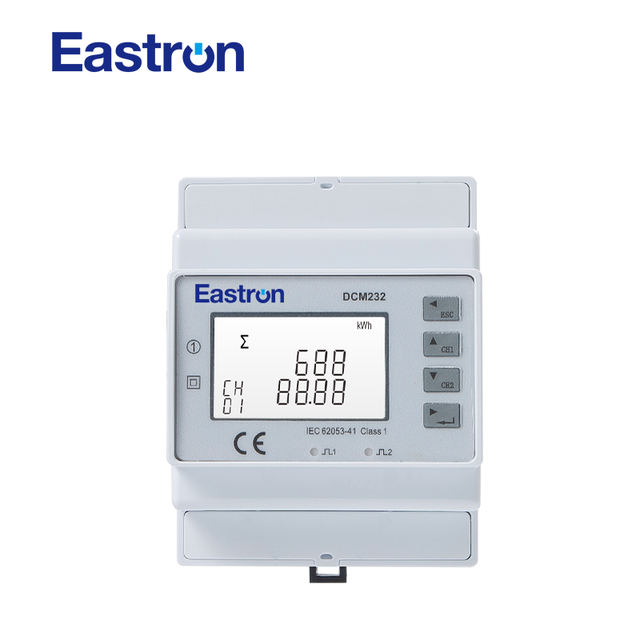 Eastron DCM232 Dual Channel Electric DC Meter Energy Metering Device with RS485 Modbus RTU