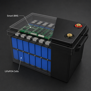 Bateria de Lítio LiFePO4 de Alta Capacidade <span class=keywords><strong>48V</strong></span> 100Ah 5kWh com BMS de 100A para Sistema de Armazenamento de Energia Residencial - Product Image 2