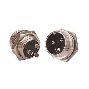 Conector XLR Macho de 3 Pines para Panel, Carcasa Metálica, Interfaz de Audio y Video - Product Image 1