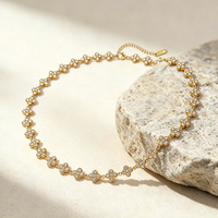 Ensemble collier et bracelet en acier inoxydable plaqué or 18 carats, trèfle à quatre feuilles, pour femme, cadeau, bijoux tendance
