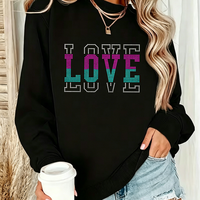 Transfert thermique personnalisé avec strass, design amour, pour t-shirt