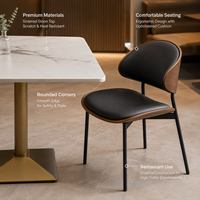 Ensemble de tables et chaises de restaurant commercial en gros avec sièges rembourrés noirs pour la fourniture de projets de bistrots, de restaurants de steaks et d'hôtels