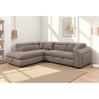 Canapé-lit pliant rectangulaire trois places en tissu, design européen, avec porte-gobelets et rangement, confortable et durable – Le choix des grossistes leader