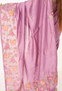 Sari en soie classique avec broderie dorée ornée, vêtement ethnique traditionnel haut de gamme pour les mariages, les fonctions et les festivals religieux - Product Image 5
