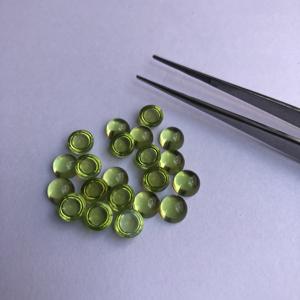Lot de cabochons calibrés en vrac semi précieux ronds lisses en pierre de péridot naturelle de 6mm du grossiste au prix d'usine en ligne bricolage - Product Image 1