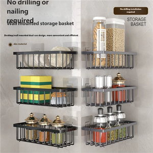 Giá treo nhiều lớp giá treo bên tủ lạnh có thể tháo rời Giá treo đồ gắn tường nhà bếp không cần khoan - Product Image 1