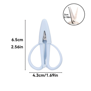 Forbici Tascabili Mini in Rosso, Rosa, Viola, Blu, Verde e Giallo con Copertura in Silicone, Confezione in Cartoncino per Cucito - Product Image 2