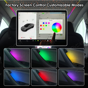 Modèle Y Juniper éclairage ambiant poignée de porte bol lumières pour Tesla modèle 3 Highland RGB Led <span class=keywords><strong>voiture</strong></span> intérieur porte atmosphère <span class=keywords><strong>lampe</strong></span> - Product Image 3