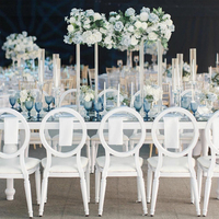 Chaises et tables de mariage modernes pour hôtels avec structure en acier inoxydable, couleur personnalisable pour salle à manger, salon et usage extérieur
