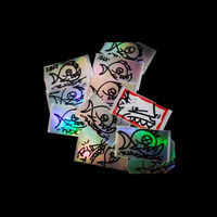 Grosir stiker cangkang telur Hologram grafiti vinil penggunaan satu kali Hologram