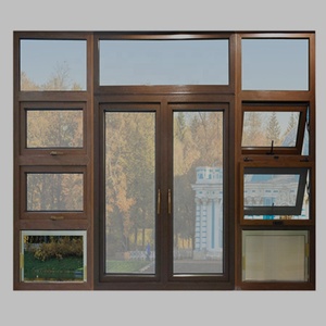 Ventanas combinadas UPVC Puertas y ventanas de <span class=keywords><strong>PVC</strong></span> de alta calidad Secciones de perfil de vidrio doble Ventanas abatibles y toldos - Product Image 1