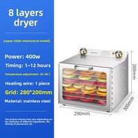 Petit séchoir domestique en acier inoxydable pour fruits et légumes, 18 plateaux, séchoir physique pour fruits et légumes secs