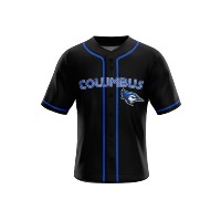 Maillot de baseball personnalisé en twill brodé, coupe courte, entièrement boutonné, conception personnalisée gratuite, faible MOQ 1 pièce
