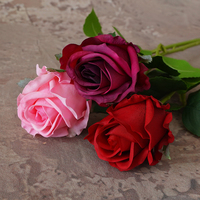 Realistische Latex-Rose Direkt vom Hersteller Hochwertige Künstliche Rosa Einzelstiel-Rose für Tischdekoration