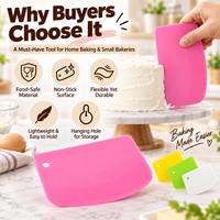 Grattoir à pâte en plastique PP Jinke, outil de découpe pour pâtisserie, crème, décoration de gâteaux, bol multifonctionnel, qualité alimentaire, antiadhésif