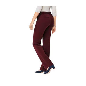 Pantalones Chinos Casuales de Satén de Corte Regular para Mujer, Cómodos, Elásticos, Diseño Recto, Transpirables, Planos, para Uso Diario, Ropa de Trabajo, Elegantes - Product Image 4