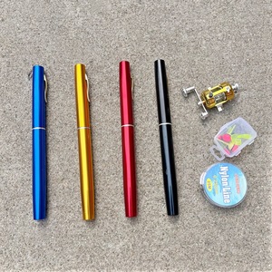 Portable Mini Telescopic <strong>Fishing</strong> <strong>Rod</strong> 4 Colors 1m 1.6m <strong>Pen</strong> <strong>Rod</strong> with Drum Reel Lure Set - Product Image 1