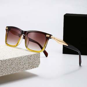 Gafas de Sol Retro 2025 con Logotipo Personalizado, Montura Metálica para Hombre y Mujer, Lentes Degradadas con Protección UV400, Montura Grande Cuadrada - Product Image 1