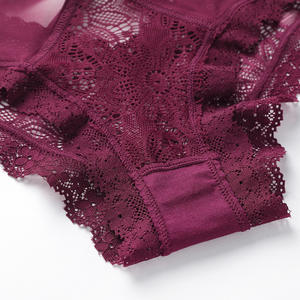 String sexy pour femmes, ultra-fin, en dentelle française, taille basse, respirant, 100% coton, antibactérien, sans couture, rehausse les hanches - Product Image 4