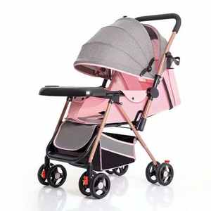 Cochecito de Bebé Bidireccional con Amortiguación de Impactos, Plegable con un Clic, para Sentarse y Recostarse, para Recién Nacidos, Carrito de Mano para Exteriores, 4 Ruedas, 20 KG - Product Image 3