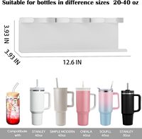 Support magnétique double en fer Rewood pour bouteilles d'eau, organiseur portable pour réfrigérateur, support pour gobelets, étagère de rangement murale pour cuisine
