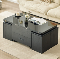 Ensemble de table basse de table TV moderne à dessus élévateur Offre Spéciale usine Rectangle extensible avec rangement extensible emboîtable décoratif