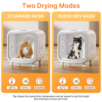 Séchoir automatique intelligent pour animaux de compagnie, pour chats, avec une capacité de 75 L et une porte en forme de capsule spatiale